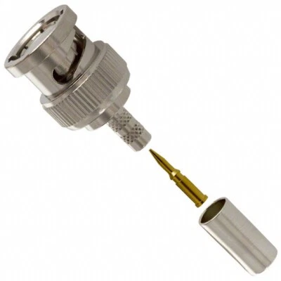 Amphenol 31-320-RFX RF Coaxial BNC Straight Crimp Plug Male Pin - Image 1 of 3