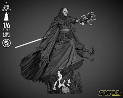 Darth Nihilus 3D Printed Figure, Star Wars Sith Lord Statue, Unpainted - Image 1 of 4