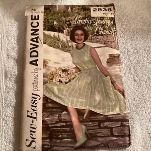 Sew Easy Sewing Pattern By Advance 2838 Loretta Lynn Choice 1962 CUT PARTIALLY - Picture 1 of 9