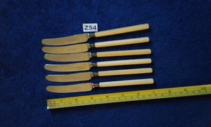 Seltene antike Tee-/Cocktailmesser mit rundem Griff 7" Zoll x 6 von G W Shirtcliffe  - Bild 1 von 3