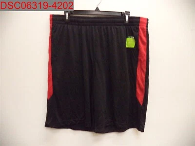 NWOT - Tek Gear Tall Men's Black Red DryTek Shorts, Size XL Tall - Image 1 of 4
