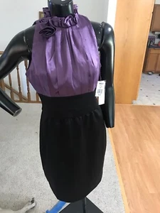 Partykleid Größe 10 von Suite 7 von Kohls $ 90 Einzelhandel lila schwarz neu mit Etikett Damen - Bild 1 von 7