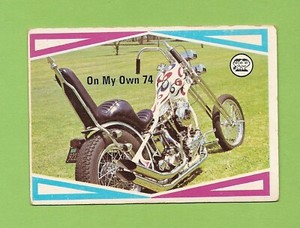 #D215. 1974  SCANLENS CHOPPERS & HOT BIKES CARD #40 ON MY OWN 74