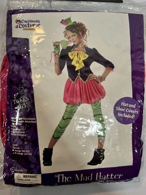 Disfraz de Halloween El Sombrerero Loco Niñas Adolescentes - Completo - Talla XL 12/14 NUEVO Foto 1 de 4