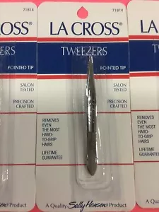 6 X La Cross by Sally Hansen Point Tip Tweezers # 71814 NEW AND SEALED. - Picture 1 of 6