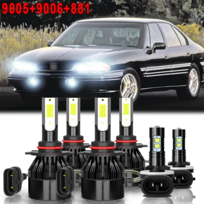 Combo de faros LED + faros antiniebla 6X 6000K para Pontiac Bonneville 1992-2005 Foto 1 de 4