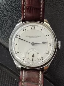 Rare Antique IWC International Watch Co Schaffhausen Luxury 47mm SS Glass Case - Picture 1 of 19