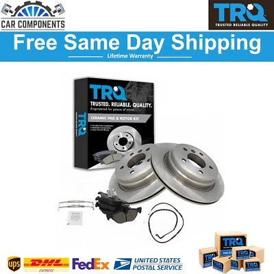 TRQ Brake Pad Rotor Wear Sensor Kit Metallic Rear for BMW 328xi 328i x Drive New - Image 1 of 4