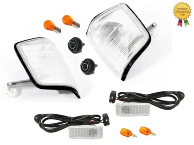 Frecce Fanalini Indicatori Frontblinker Weiss Mercedes 190 W201 Design Bianco - Immagine 1 di 4