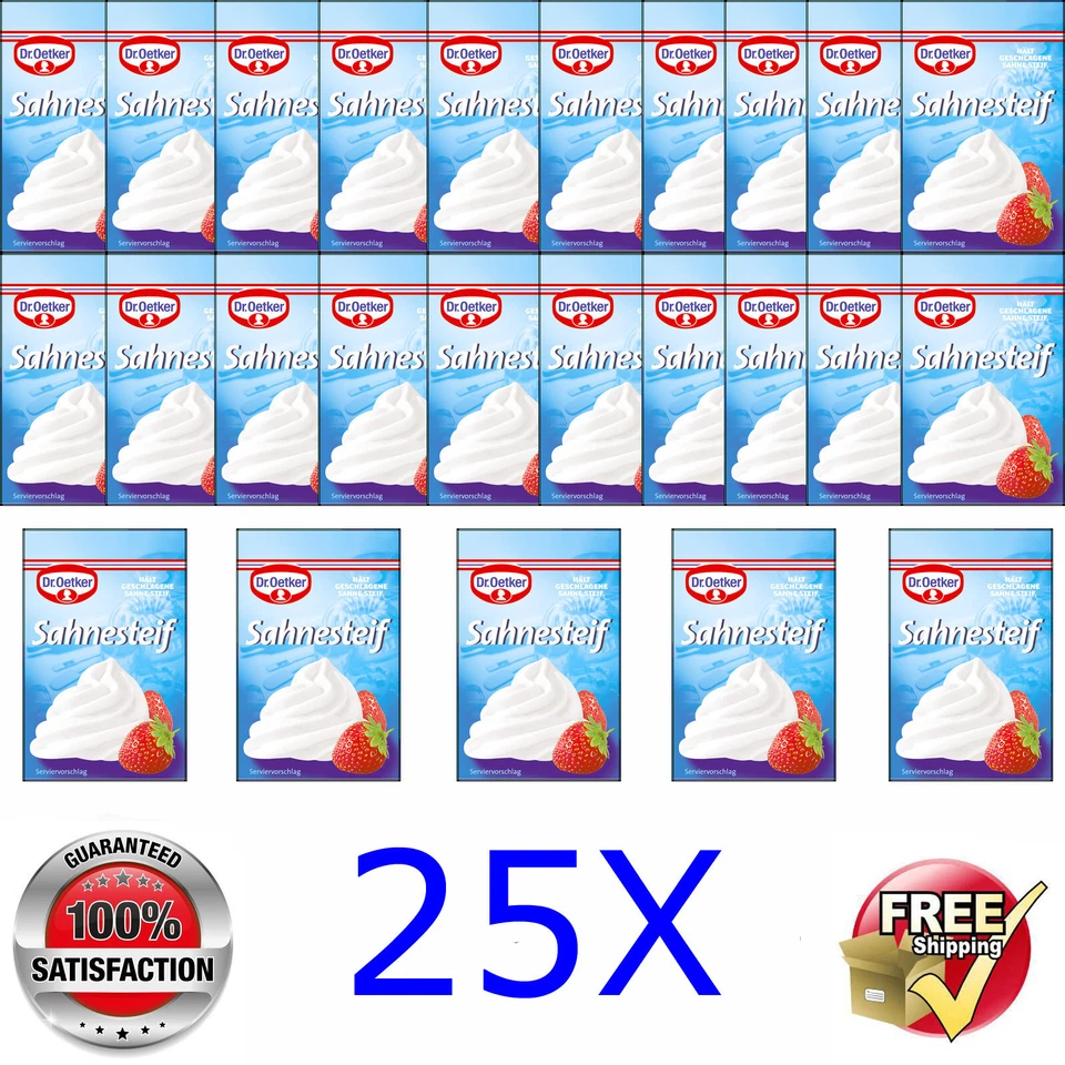 25x Dr. Oetker @ SAHNESTEIF - PANNA MONTATA STABILIZZANTE @ 25x8g SPEDIZIONE GRATUITA 26/11 - Immagine 1 di 1