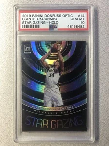 GIANNIS ANTETOKOUNMPO 2019 Donruss Optic STAR GAZING HOLO #14 PSA Gem Mint 10 - Picture 1 of 3
