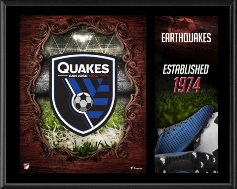 San Jose Earthquakes Team Logo 12" x 15" Sublimated Plaque Cover