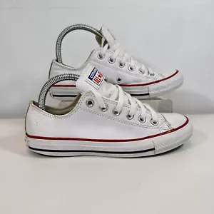 Converse All Star Chuck Taylor Trainers Shoes Women’s UK 5 White Leather Uppers - Picture 1 of 23