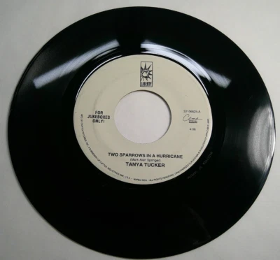 Tanya Tucker 45 RPM Record. Two Sparrows In A Hurricane / Danger Ahead. VG+ - Image 1 of 4