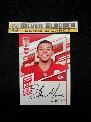 2022 Skyy Moore Elite Pen Pals Black Ink On Card Auto RC Kansas City Chiefs - Image 1 of 2