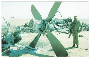 PRESIDENT Jimmy Carter CANCELS IRAN Rescue Soldier Airplane Propeller POSTCARD - Picture 1 of 2