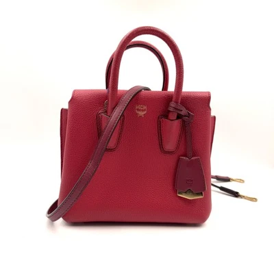 Mini bolso de mano 11.14 002 MCM Milla en cuero granulado rojo Foto 1 de 4