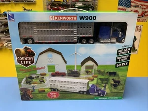 New-Ray Kenworth W900 Country Life Diecast Vehicle, Farm Animals & Figure 60 PCs - Picture 1 of 5