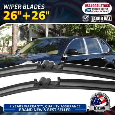Premium Quality Wiper Blades Set 2Pcs 26" + 26" For Volkswagen Touareg 2004-2006 — 第 1/4 张图片