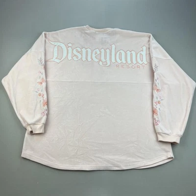 Disneyland Spirit Jersey Sweatshirt Womens 2XL Pink Velour Disney Resort Floral - Image 1 of 4