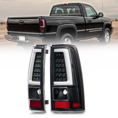 Black LED Tail Lights For 2003-2006 Chevy Silverado GMC Sierra 1500 2500HD 3500 Foto 1 de 4