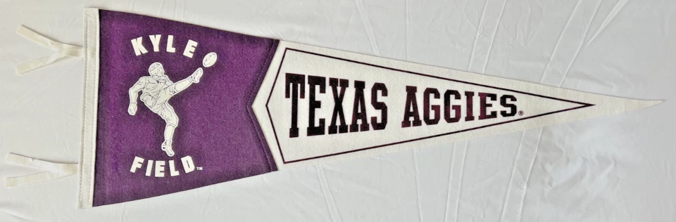 Texas A&M Kyle Field Costurado, Macio, Ótimo Estado, Vários Pennant/Bandeira Disponíveis - Imagem 1 de 4