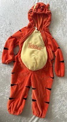 Disney Store Tigger Winnie The Pooh 1 Piece Halloween Plush Costume 18-24 Months - Immagine 1 di 4