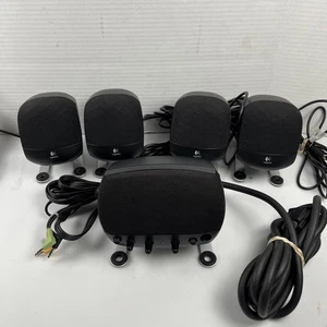 Logitech Z-640 Channel Volume Center Controller Pod Speaker W/ 4 Speakers - Picture 1 of 7