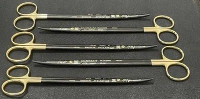 Lot of 5 AESCULAP BC263WB METZENBAUM NOIR DUROTIP CURVED SCISSORS 180mm 7” - Image 1 of 3