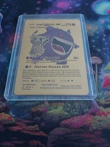 Pokemon Gold Foil Tag Team Gengar & Mimikyu Display/Geschenkkarte - Bild 1 von 1
