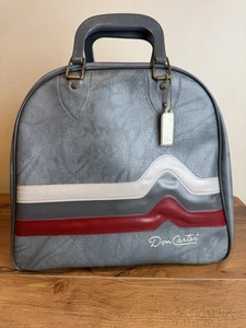 Brunswick Don Cortez Bowling Ball Bag Blue Tricolor Waves W/ Name Tag Metal Rack - Picture 1 of 18