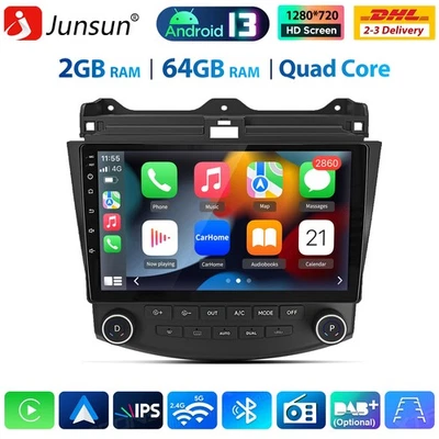 Für Honda Accord 7 03-2007 Android 13 Autoradio Carplay GPS Navi WIFI BT 2+32GB - Bild 1 von 4