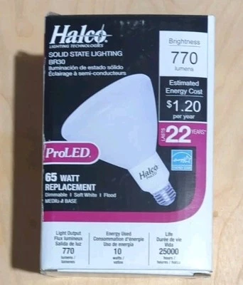 Halco Solid state Lighting BR30 Pro LED 65 Watt 770 Lumens Dimmable NIB - Image 1 of 4