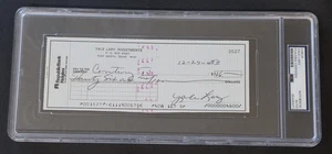 1983 YALE LARY Signed Personal Check-HALL OF FAME-DETROIT TIGERS-PSA - Picture 1 of 7