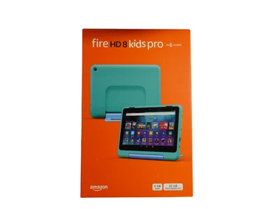 Amazon Fire HD 8 Kids Pro Tablet 32GB 12 Gen. 2024 3GB RAM Blaugrün Design NEU - Bild 1 von 3