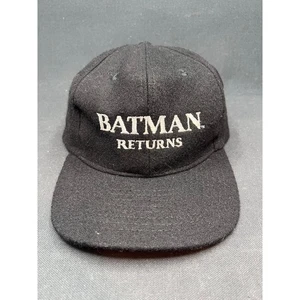 Rare Vintage 1992 Batman Returns Promo Hat Wool Black Snapback Mohr’s Green - Bild 1 von 8