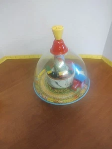 VINTAGE TIN/PLASTIC SPINNING TOP, TOY Train - Picture 1 of 7