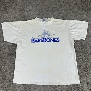 Vintage Barebones Shirt Mens XL White Skeletons Graphic Tee Oneita Made USA 90s - Picture 1 of 13
