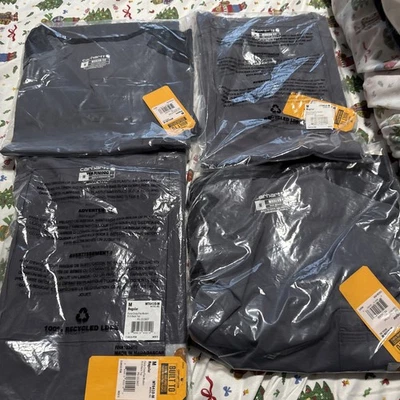 Blusa Médica Carhartt Para Hombres Mediana LOTE DE 4 Camisa Utilitaria Ripstop Negra Gris Cuello en V Foto 1 de 3