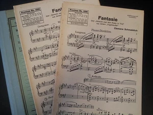 salon orchestra parts C. SCHMALSTICH Fantasie Vogelhaen - Picture 1 of 1