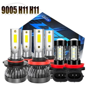 For 2013-2020 Buick Encore 9005 H11 H11 LED Headlight Foglight Bulbs Pack of 6 - Picture 1 of 16