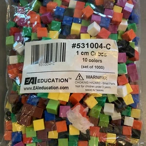 EAI EDUCATION bag of 1000 1cm colored cubes  elementary school  - Picture 1 of 3