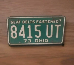 Ohio 1973 Nummernschild Oldtimer Fahrzeugschild Mancave Dekor - Bild 1 von 2