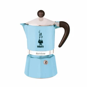 Bialetti Espresso Maker Rainbow 1 Cup Espresso Pot Aluminium Light Blue 60 ml - Picture 1 of 2