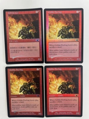 MTG 4X FOIL LEGIONS GOBLIN FIREBUG NM CHINESE + ENGLISH MAGIC THE GATHERING RED - Image 1 of 4