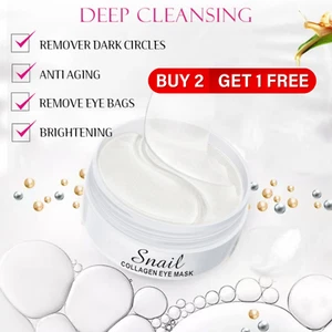 60Pcs Anti Wrinkle Dark Circle Snail Collagen Moisturizing Under Eye Patche Mask - Picture 1 of 12