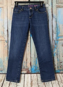 Place Girls Size 10 Blue Solid Cotton Blend Medium Wash Low Rise Skinny Jeans - Picture 1 of 8