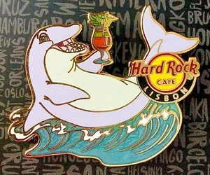 2020 HARD ROCK CAFE LISBON COCKTAIL DOLPHIN LE PIN - Picture 1 of 1
