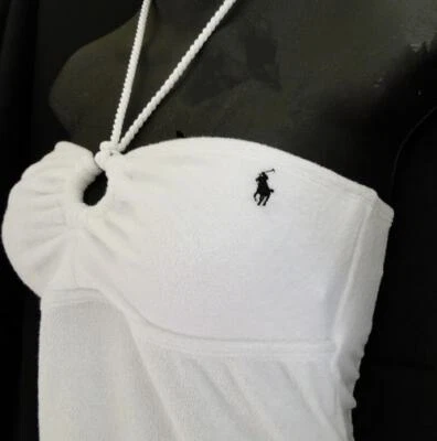 Ralph Lauren Baden Badeanzug Kleid Coverup Bademode Logo Handtuch Strand Neu - Bild 1 von 3