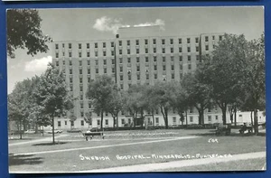 Swedish Hospital Minneapolis Minnesota mn real photo postcard RPPC - Picture 1 of 2